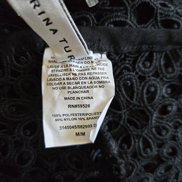 New Trina Turk Chateau Lace Black Swim Beach Pool Cover-Up Pants Medium NWT - Picture 9 of 9